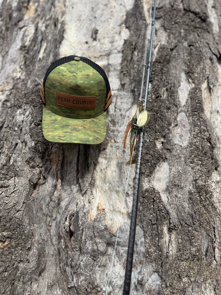 Camo Trucker with Leather Patch