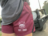 Unisex Footy Shorts (Maroon)