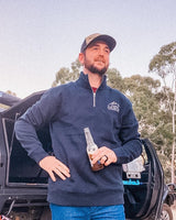 Men's Half Zip Crew - Navy